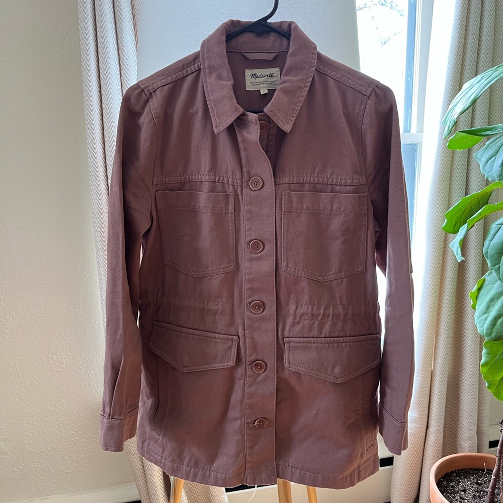 Size small Madewell re)sourced biofibre™ chore jacket in faded mauve